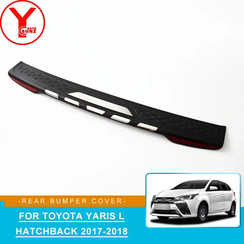 ABS Задний бампер протектор наклейки для губ toyota yaris L хэтчбек 2017 2018 запчасти авто