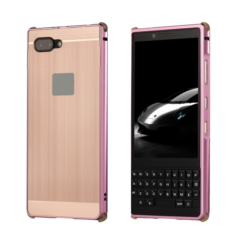 Rose Gold Чехол для Blackberry Key 2 чехол противоударный металлический алюминиевый каркас роскошный пластиковый чехол для Blackberry Key2 Keytwo чехол - Цвет: Rose Gold