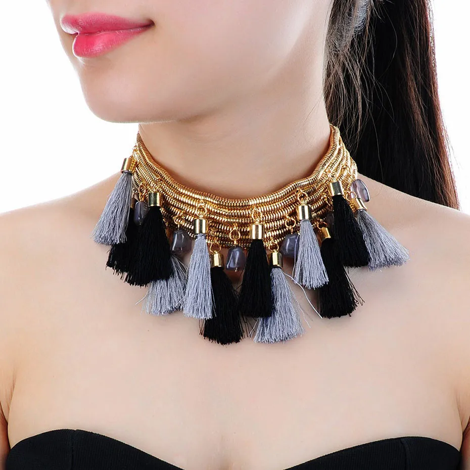Женское Массивное колье-чокер винтажное ожерелье из сплава с подвеской в форме