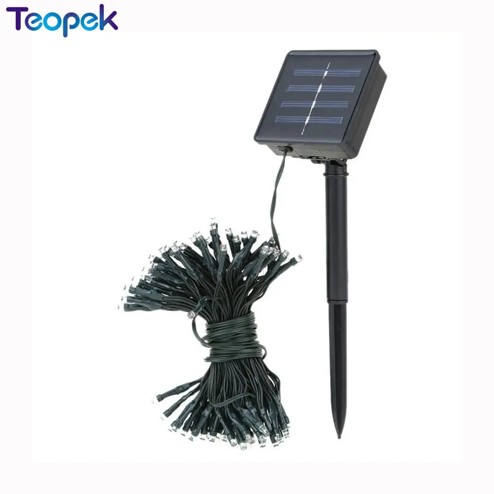 50/100/200 светодиодный уличный солнечный светильник гирлянда для праздника