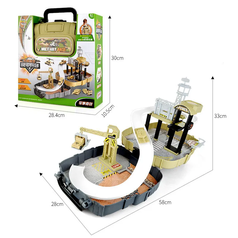 New Pattern Puzzle Assembling Track Car automobile Model Parking lot Engineering Toys Suit Boy Gift with original box |