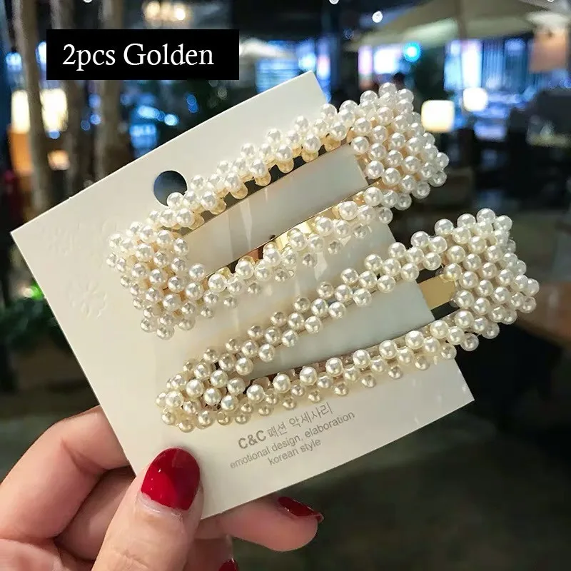 Set 2 (Gold) Имитация шпилька для волос с жемчужиной заколка для женщин корейские ювелирные изделия для девушек головные уборы золотого цвета заколки для волос аксессуары для волос заколка для волос - Цвет: Set 2 (Gold)