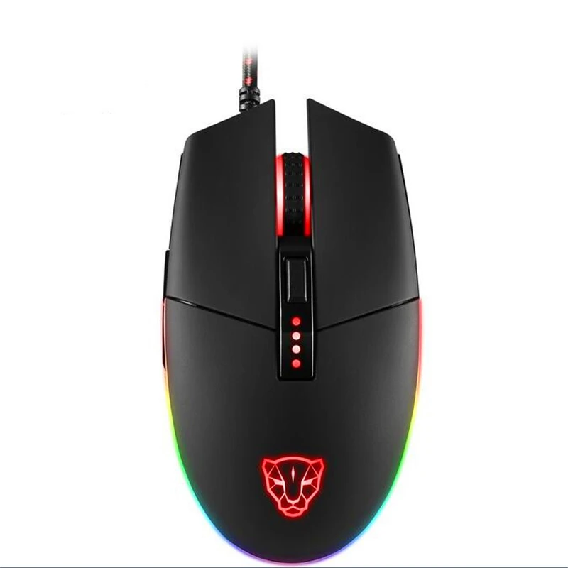 Motospeed V50 компьютерная Проводная игровая мышь 4000 Точек на дюйм 6 кнопок RGB