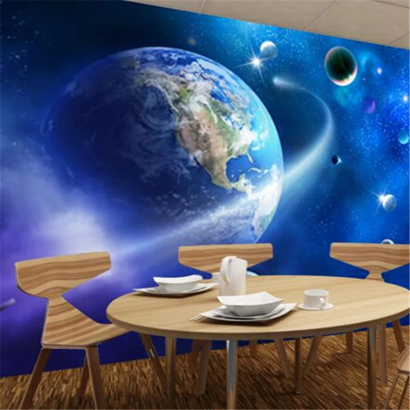 Фотообои Beibehang 3D фон для гостиной роспись украшение Вселенной планеты обои стен 3d
