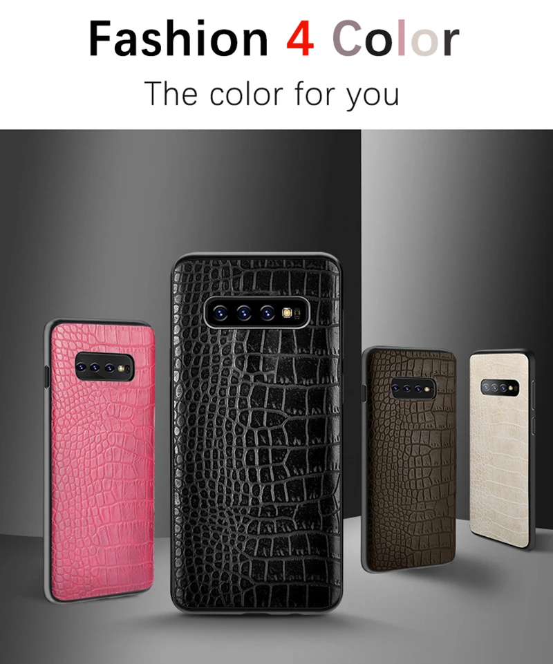 Роскошный чехол из искусственной кожи для samsung Galaxy S10 S10e Plus S9 S8 чехол с крокодиловым узором задняя крышка для Galaxy Note 10 9 8+ S10 e S