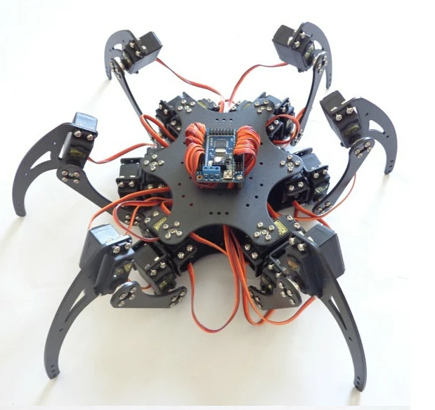 F17328 комплект из 18DOF алюминиевых шестиугольных роботов-пауков с шестью ножками