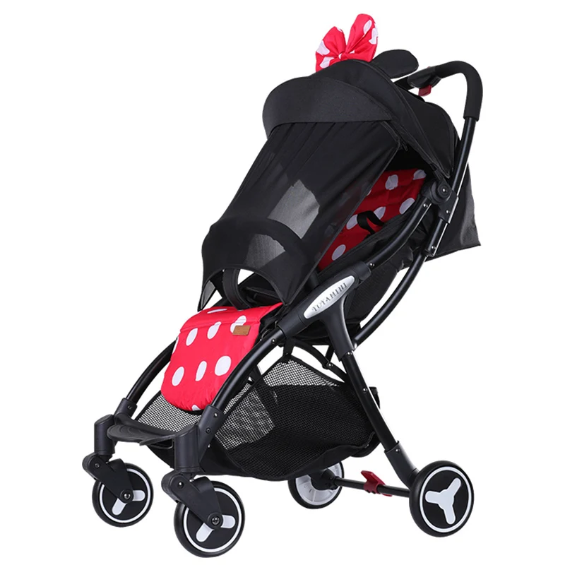 YOYA mini 5,8 Кг легкая коляска для детей от 0 до 3 лет, сиденье можно регулировать до 170 градусов, с капюшоном, детская коляска - Цвет: Minnie