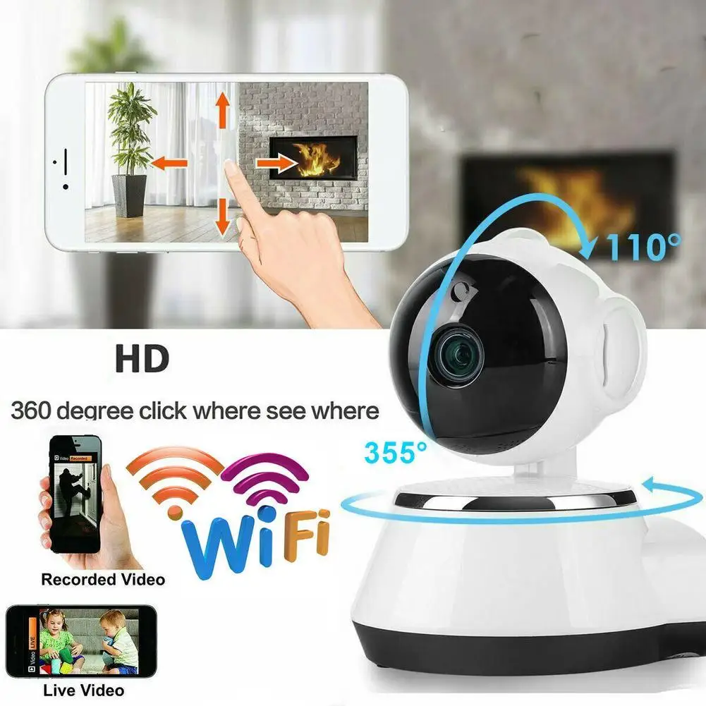 Домашняя ip камера безопасности Беспроводная радионяня смарт с Wi Fi аудио запись
