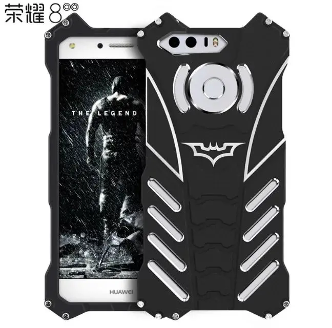 

R-just phone case For HUAWEI honor 8 9 Armor Heavy Dust Metal Aluminum CNC Skeleton phone shell case for huawei Honor8 Honor9