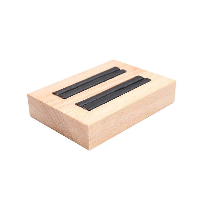 

Solid Wood Ring Display Tray Small PU Tray Creative Jewelry Display Holder