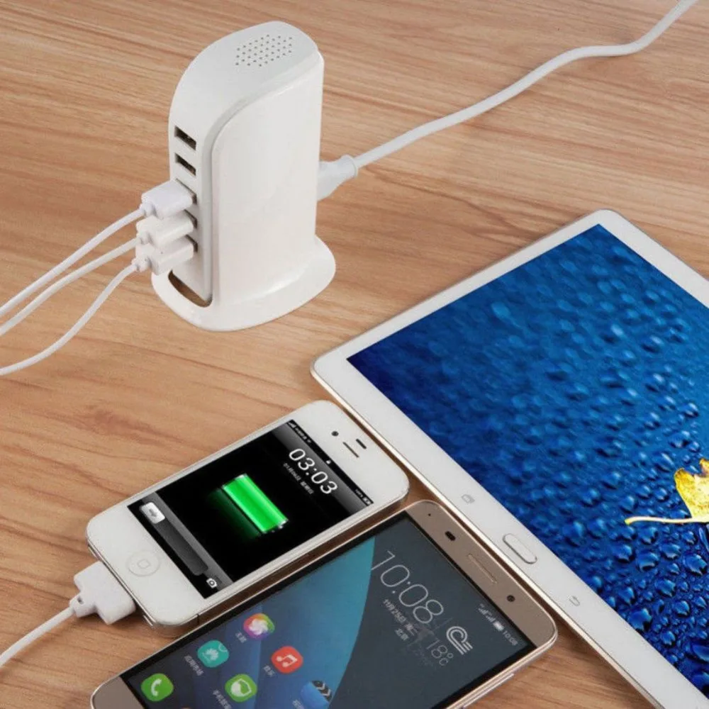 Мульти USB зарядное устройство 5 портов концентратор настольное настенное