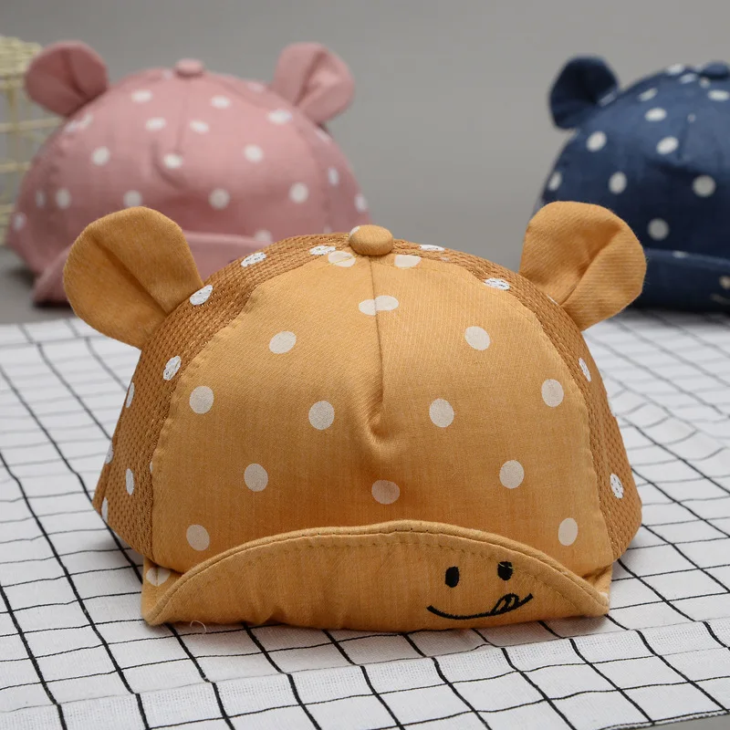 Детские шапки в горошек новинка 2017 года летние для мальчиков и девочек