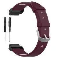 Премиум Холст сменный ремешок для часов запястье ремешок для Garmin Forerunner 230 235 220 620 630 735 Смарт-часы аксессуары - Цвет: Purple Red