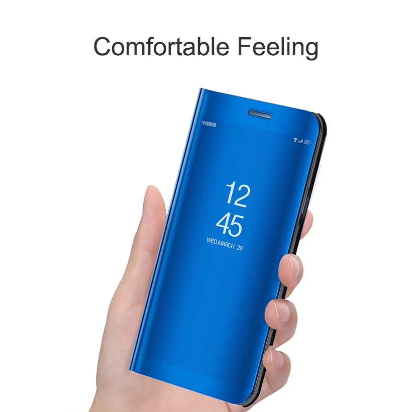 Умный зеркальный чехол s для samsung S6 S7 Edge S8 S9 Plus+ Note 8 Smart View противоударный кронштейн кожаный чехол