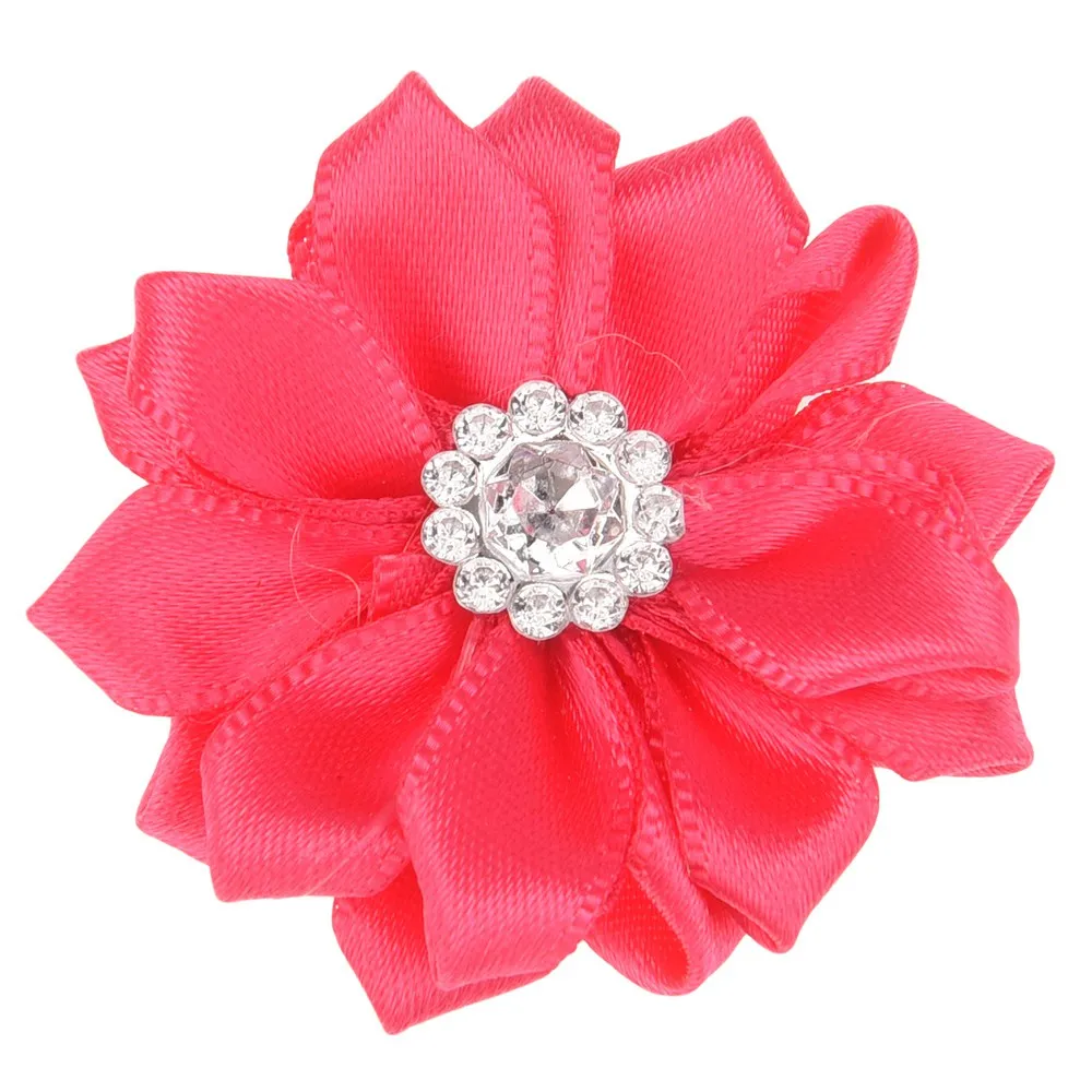 Hot Pink 20 шт. букет искусственных цветов стразы цветок DIY цветы украшение дома аксессуары для волос повязка на голову без зажимов без бантов - Цвет: Hot Pink