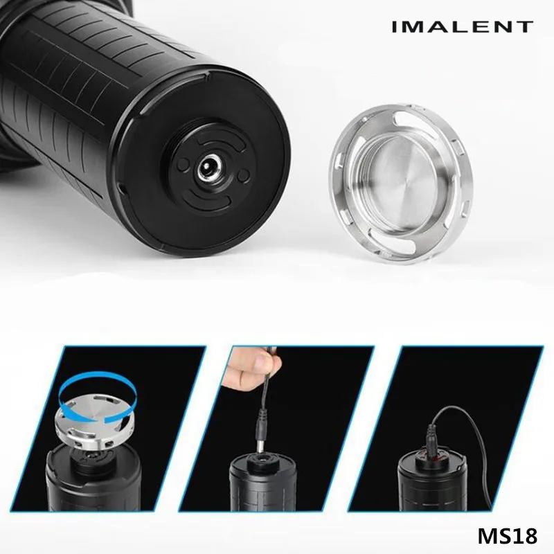 Imalent MS18 зарядка oled дисплей поиск рекия фонарик 21700 восемь выход Cree XHP70 1350 м шок