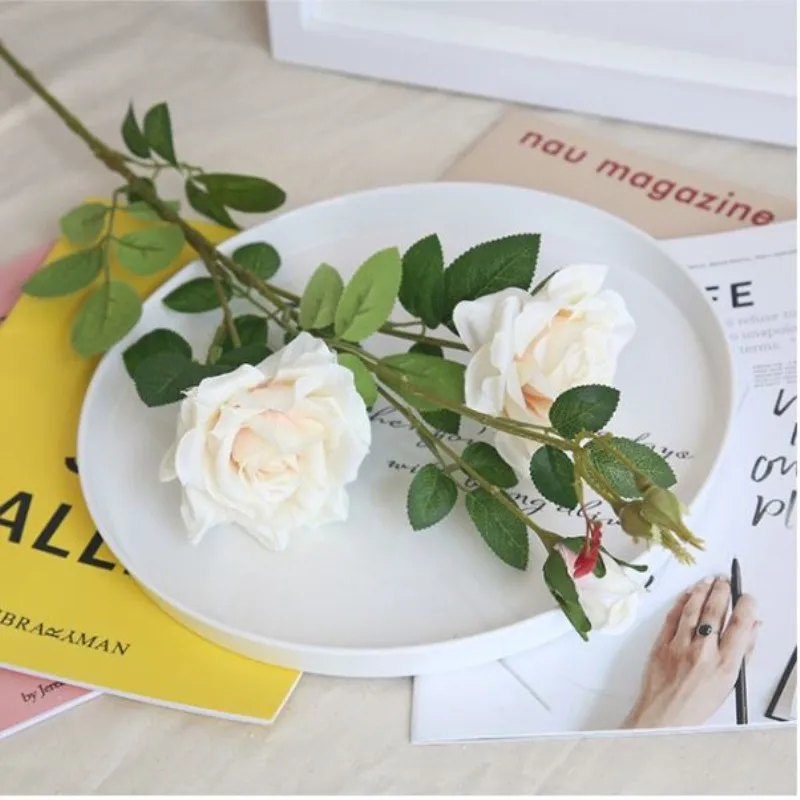 1 шт. 92 см 3 ап романтические искусственные розы DIY Шелковый цветок искусственные цветы для свадебного украшения дома искусственные цветы