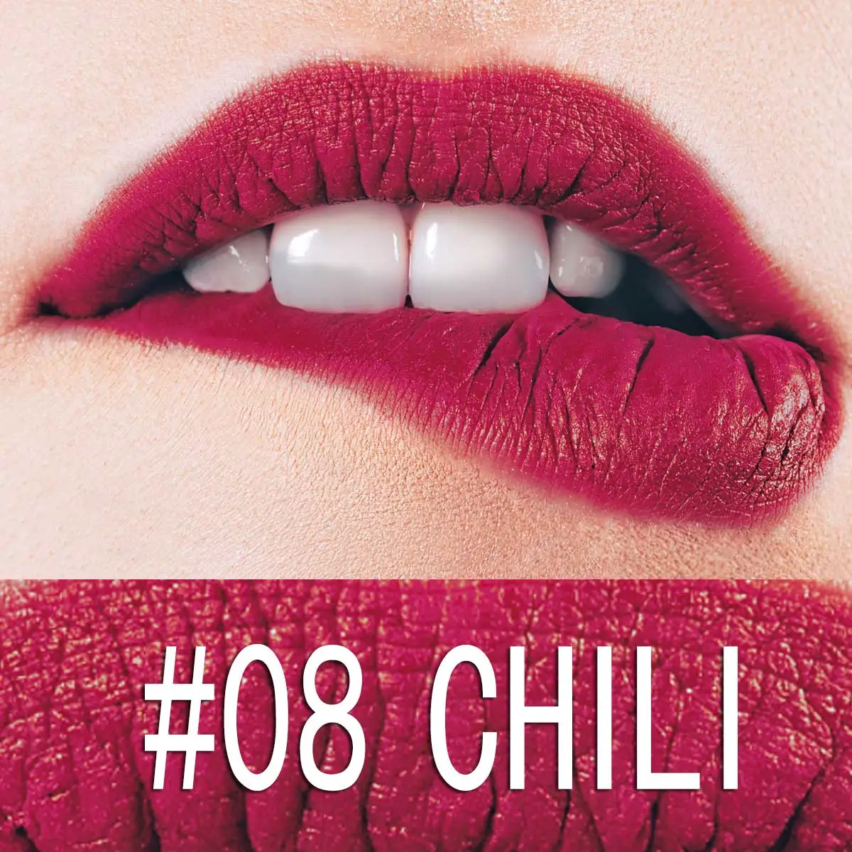 08 CHILI Водостойкая стойкая матовая миниатюрный блеск для губ 12 цветов жидкая губная помада дорожный костюм 3,5 г Макияж для губ бренд LAMUSELAND# L18L11-13 - Цвет: 08 CHILI