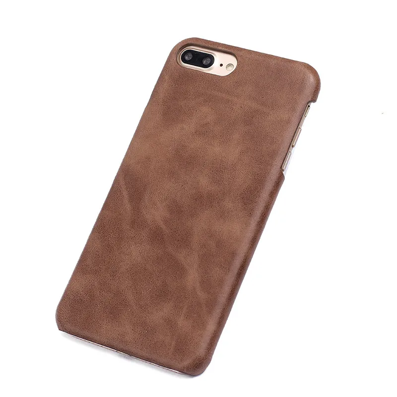 CHEZVOUS для iPhone 7 8 Plus, задняя крышка, чехол, Ретро стиль, Матовый кожаный чехол для телефона, для iPhone 7 8, ультра тонкая задняя крышка, чехол, 5 цветов - Цвет: Deep Brown