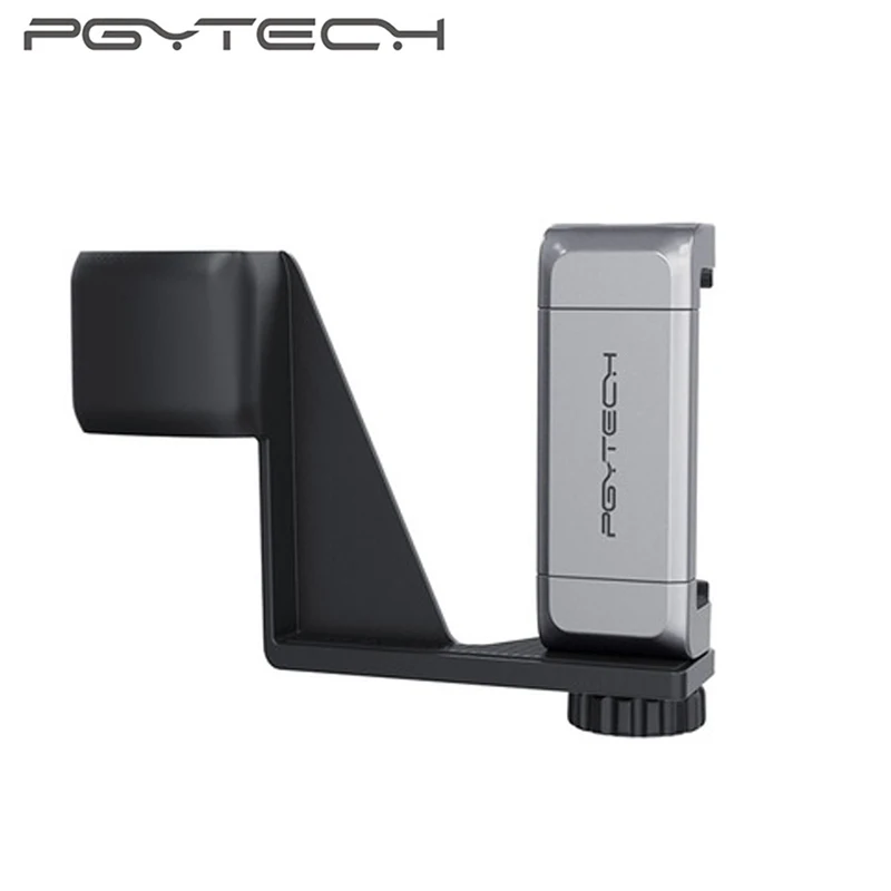 PGYTECH OSMO Карманный держатель для телефона плюс складной алюминиевый кронштейн/Универсальный держатель для телефона с зажимом для DJI OSMO Карманный ручной карданный стабилизатор - Цвет: Серый