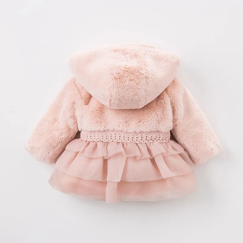 Dave bellaau winter infant baby girls fashion Jackets toddler Hooded outerwear children cute hight quality clothes DB5495 | Детская