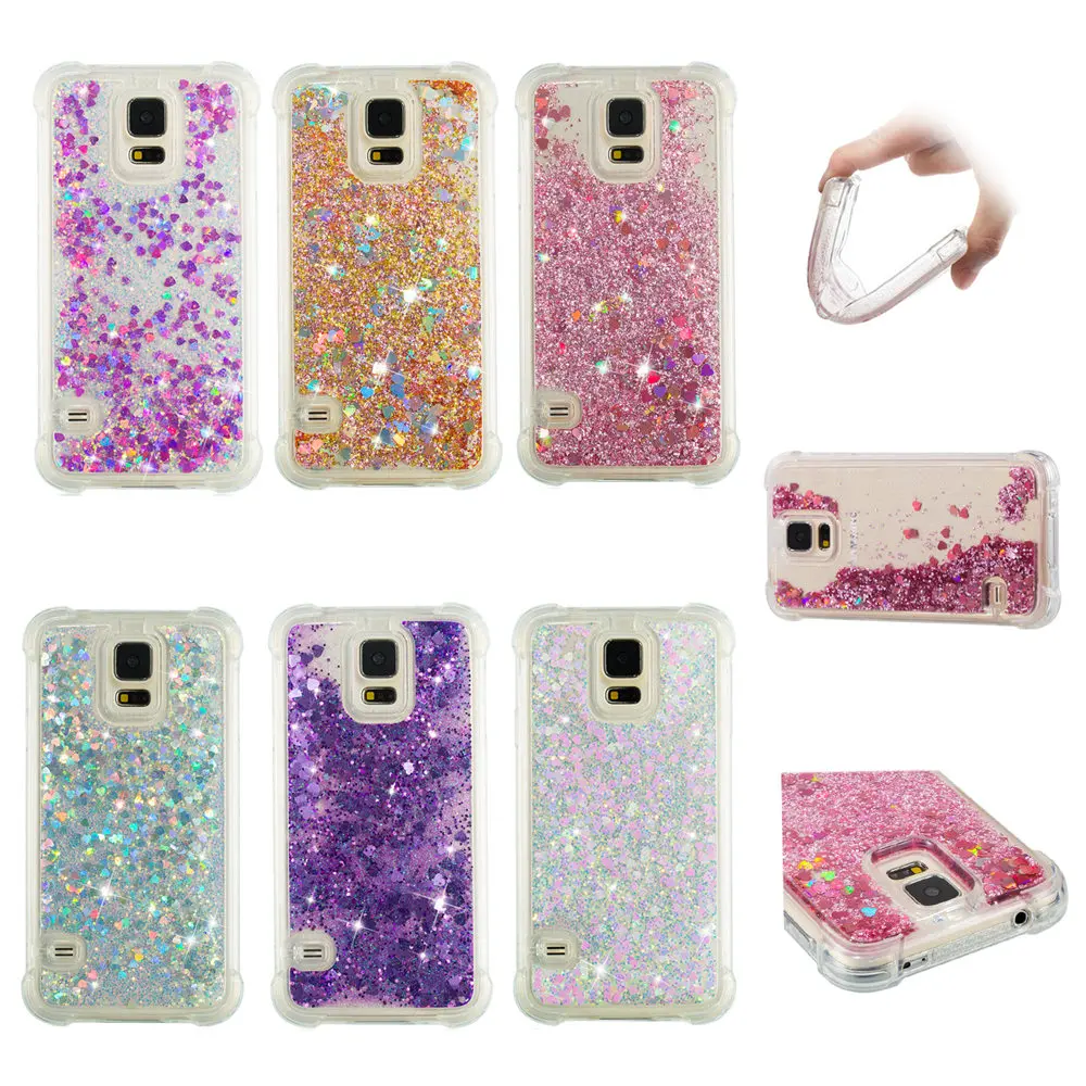 Блестящий чехол для телефона Samsung Galaxy S5 S 5 G900 G900F SM-G900F G900H SM-G900H G903F жидкий зыбучий