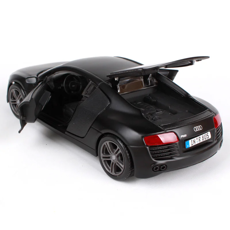 Модель автомобиля Maisto Audi R8 1:24 литой под давлением игрушка черного и синего цвета