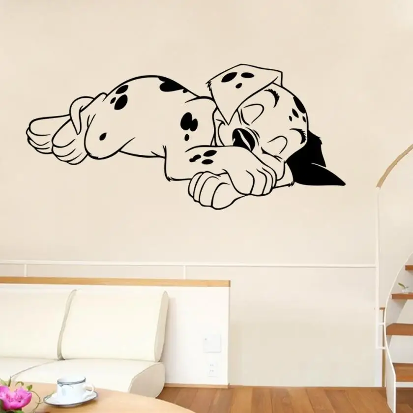 Home Decor Sleeping Puppy Bedroom Wall Stickers Vinyl Decals wall sticker Deco mirror AU7 | Дом и сад