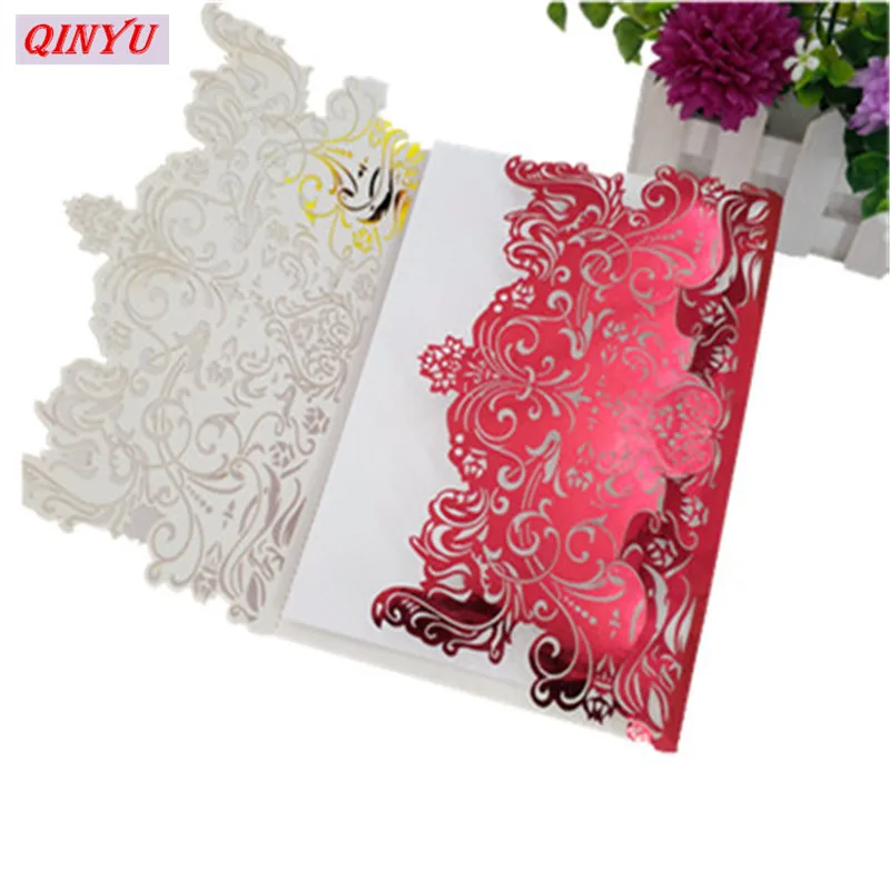 1/10/30pcs Hollow Laser Cut Wedding Invitations Elegant Engagement Invitation Card Custom Envelope Seals 6z | Дом и сад