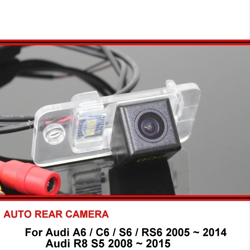 Камера заднего вида рыбий глаз SONY для Audi R8 S5 A6 C6 S6 RS6 2005 ~ 2016 Ночное Видение