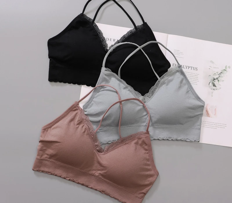Сексуальные кружева Bralette женский Беспроводной бюстгальтер сплошной Для женщин нижнее женское белье с бюстгальтером с мягкой чашкой Push Up Бюстгальтеры без косточек бесшовный бюстгальтер с подушечками Для женщин sutyen z0847