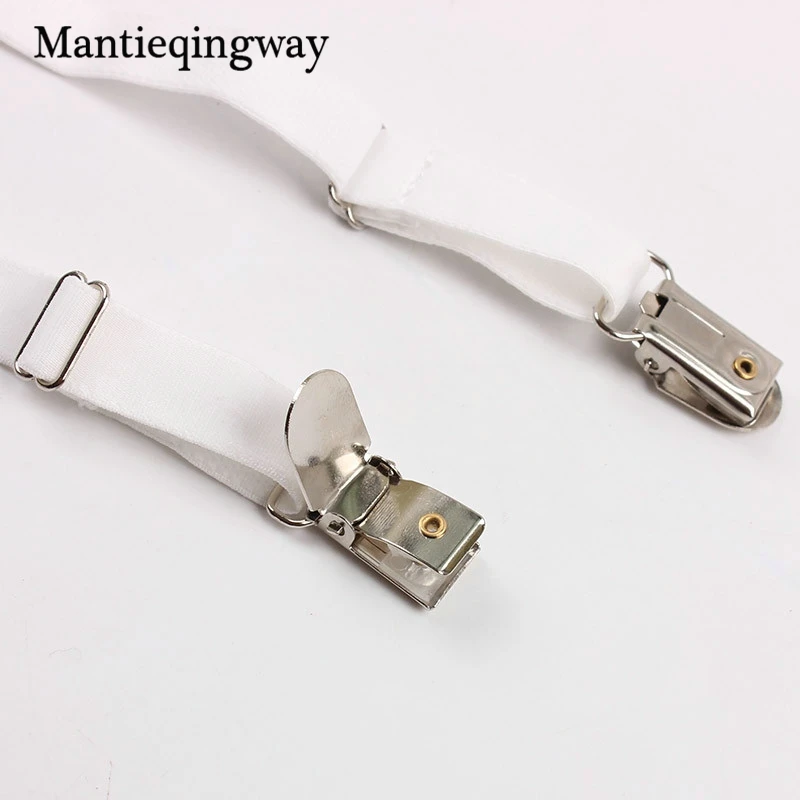 Mantieqingway модные белые носки Подвязки для мужчин Нейлоновые держатели подтяжки
