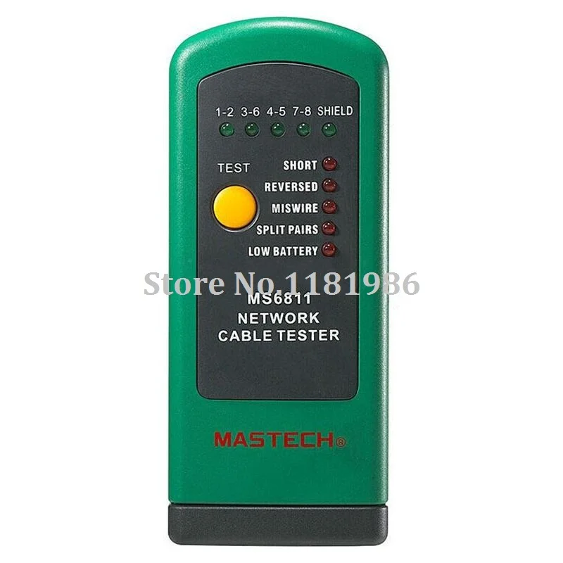 

Ручной сетевой Кабельный тестер MASTECH MS6811, линейный трекер, тестер проводки UTP и STP, тестер локальной сети