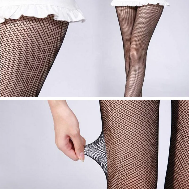 Сексуальное женское нижнее белье из черной сетки нейлоновые колготки Чулочные