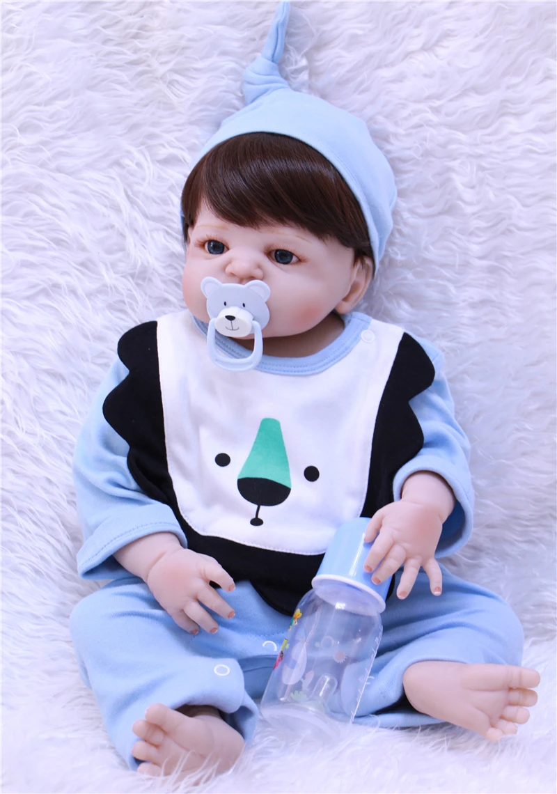 Boy girl doll reborn 22inch full body silicone baby dolls for child cheap babies bebe gift bonecas | Игрушки и хобби