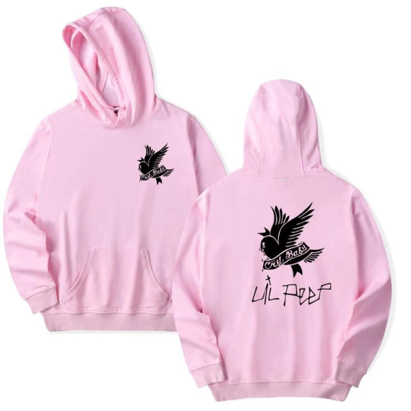 Rip LIL PEEP Crybaby Мужская/Женская толстовка с капюшоном, полосатая Лоскутная флисовая двухсекционная куртка с капюшоном Lil Bo Peep Sweatershirt - Цвет: 013