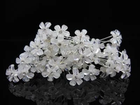 200 pcs lot white floret little crystal wedding prom bridal u hair sticks fashion hair jewelry new woman hair clips