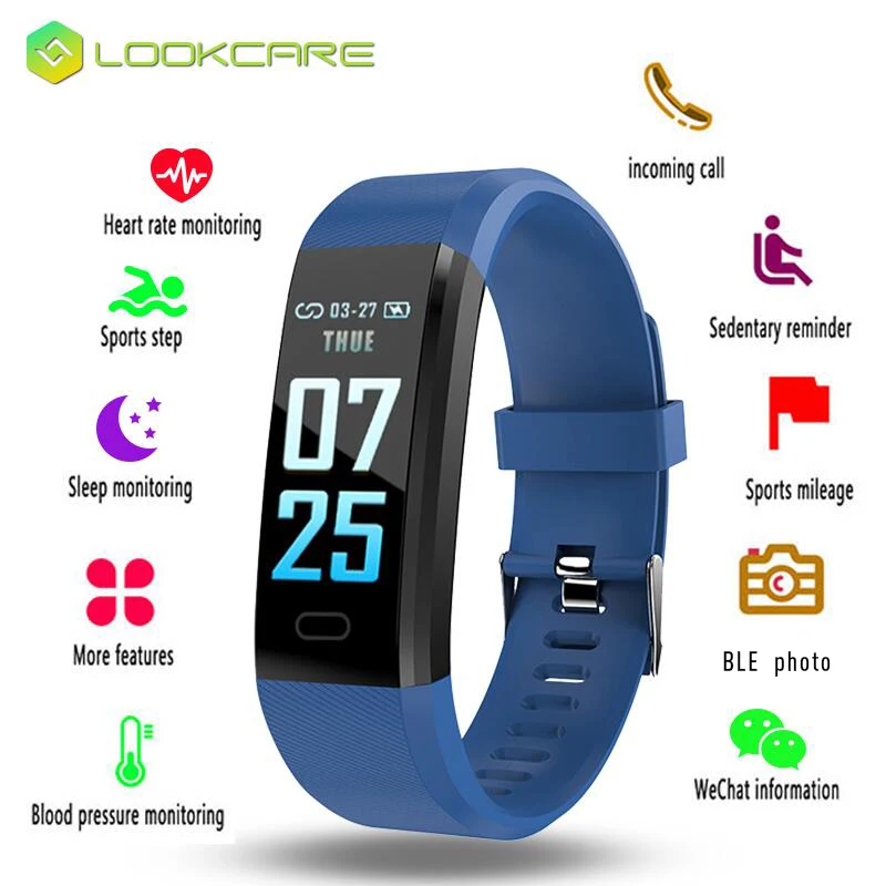 115P умный браслет пульсометр кровяное давление шагомер водонепроницаемый для