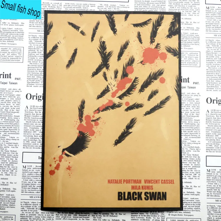 Черный лебедь Мила Кунис Ретро классическое украшение для дома Крафт Фильм