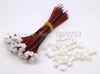 100 sets mini micro jst 2 0 ph 2 pin connector plug with wires cables 100mm