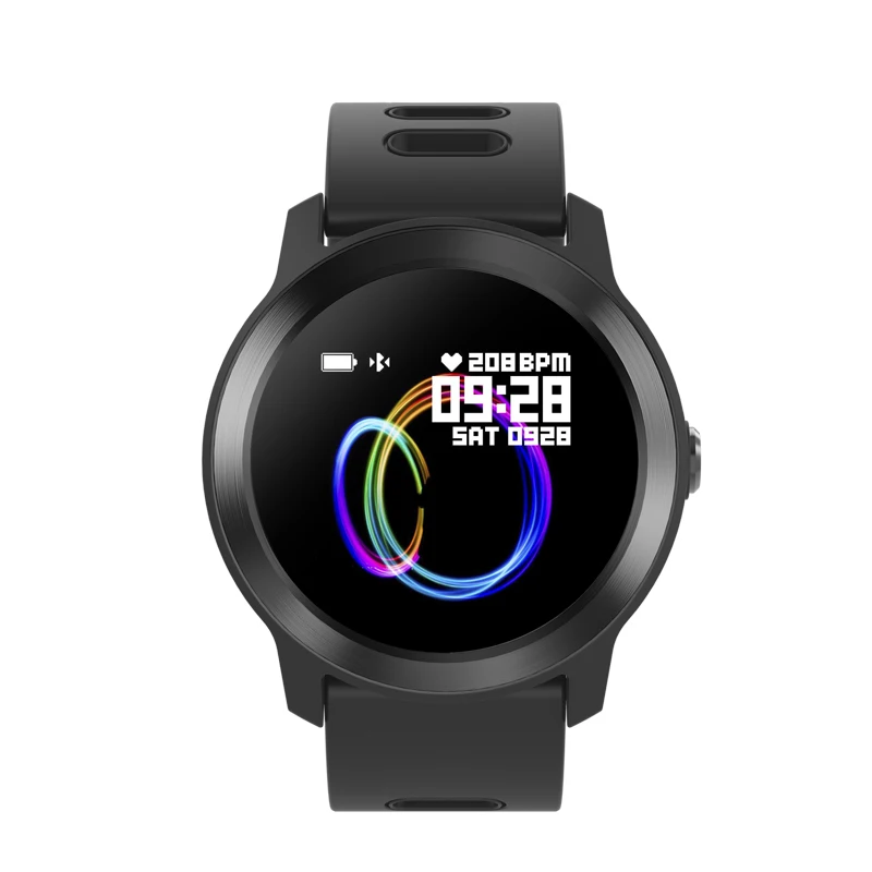 black SENBONO S08 Plus IP68 Водонепроницаемые мужские и женские Смарт-часы монитор сердечного ритма фитнес-трек умные часы для Android IOS - Цвет: black