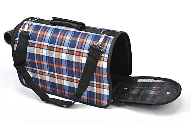 Классический Стиль бежевый темно синий светло синяя решетка сумка для домашних