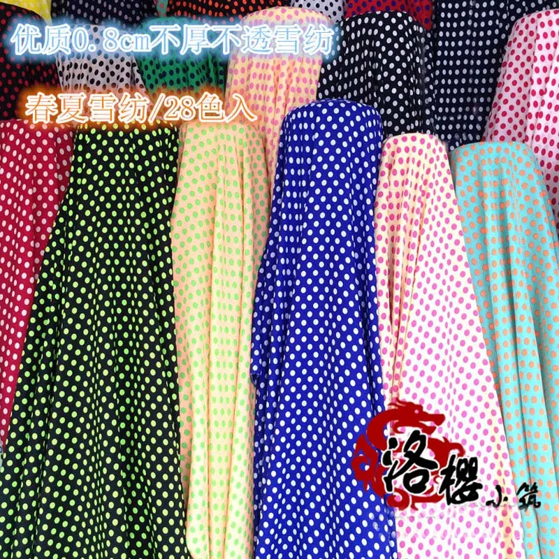 Бархат из шифона в горошек одежда шелка свадебное украшение ткани diy 0 8 см