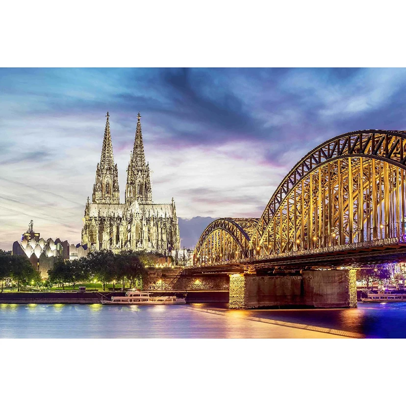 

World Famous Spots "Cologne Cathedral" 5D DIY Diamond Painting Scenic Full Square/Round Diamond Embroidery Sale home decor WG961