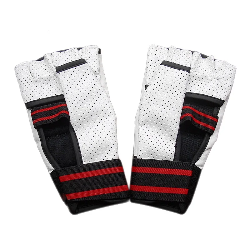 Перчатки с открытыми пальцами для мужчин и женщин красные белые черные синие