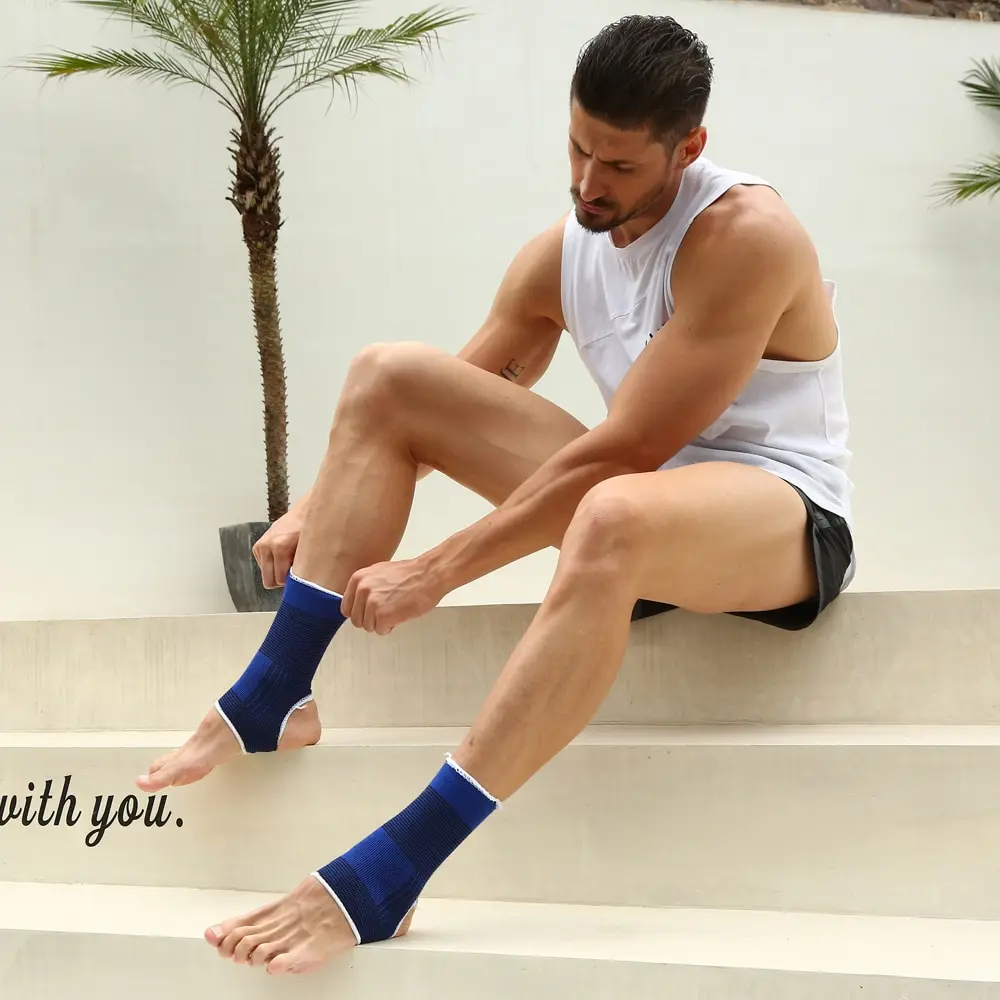 #2 шт. компрессионная поддержка голеностопа рукав с открытой пяткой для женщин