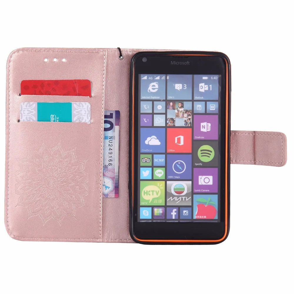 Чехол для Lumia 640 кожаный флип-кошелек Microsoft чехол LTE/Dual Sim с держателем карты |