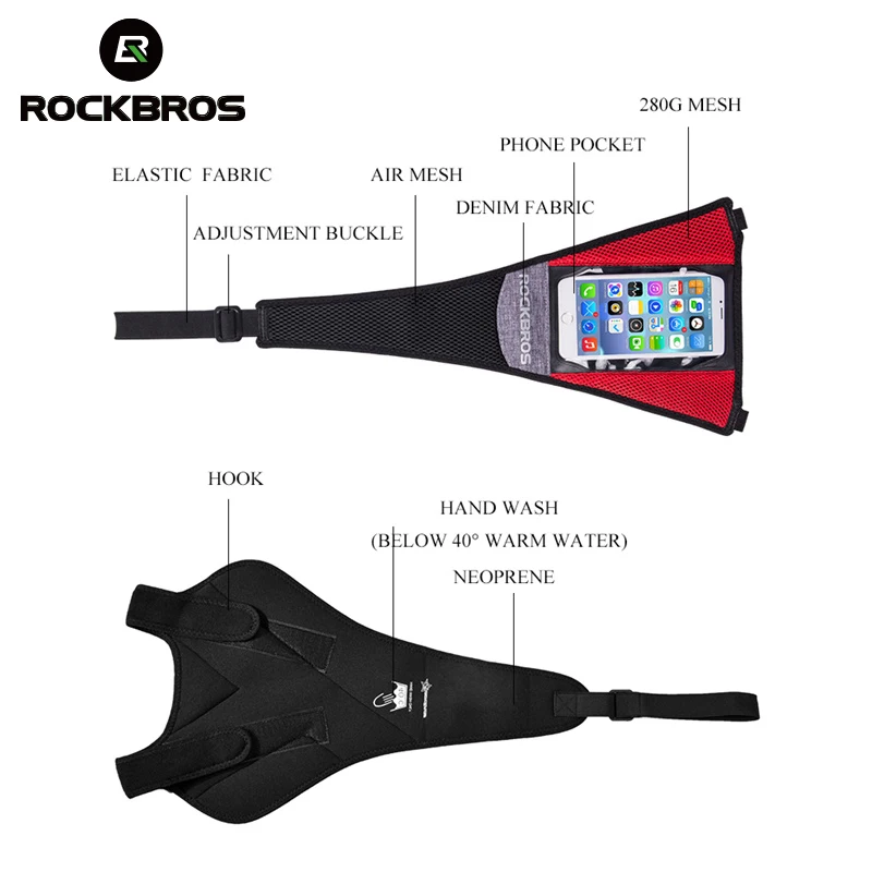 ROCKBROS велосипедные свитшоты эластичная сетка с карманами для телефона