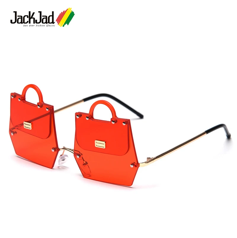 Солнечные очки JackJad 2019 без оправы женские модные современные солнцезащитные