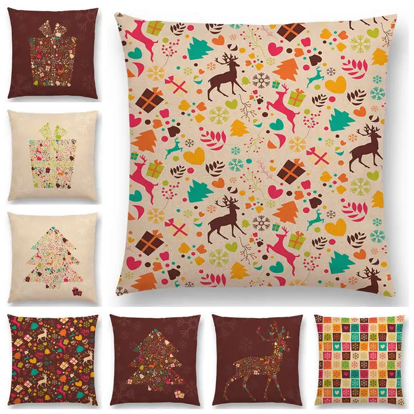 Горячая Распродажа Рождественская елка подарок Олень Снежинка мини печатные